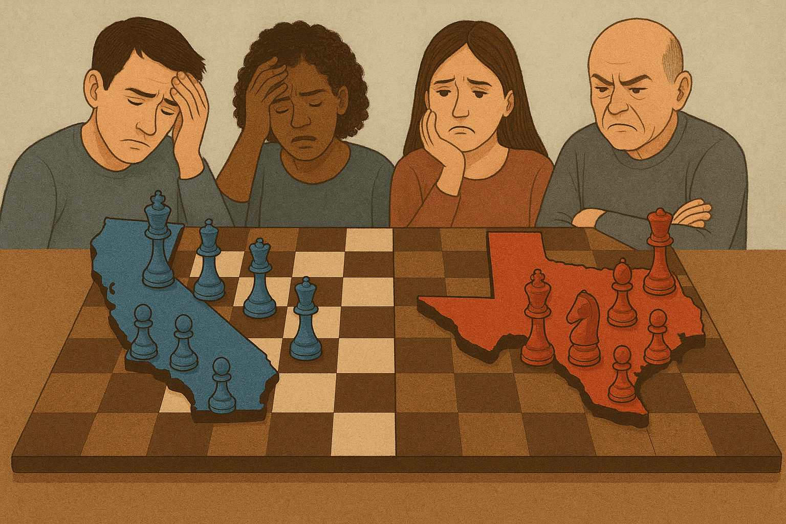 Partisan chess game.